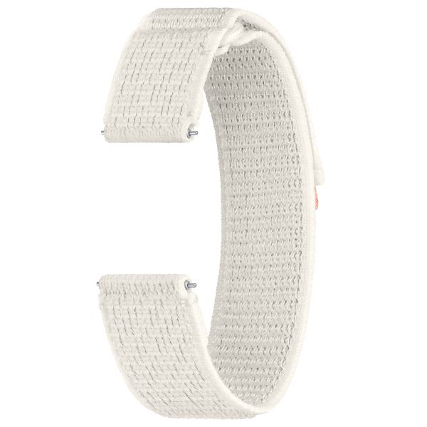 Samsung Originales Feather Fabric Wide Armband für die Samsung Galaxy Watch 4 / 5 / 6 / 7 - 20 mm - M/L - Sand