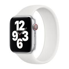 Apple Silikon Solo Loop für das  Apple Watch | 38/40/41/42 mm - Größe 2 - White
