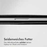 Accezz Leather Laptop Hülle Apple MacBook 14 Zoll - Laptop Sleeve - Schwarz