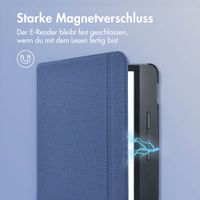 imoshion Canvas Sleepcover Klapphülle mit Stand Tolino Vision 5 - Dunkelblau