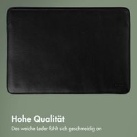 Accezz Leather Laptop Hülle MacBook 15 Zoll - Laptop Sleeve - Schwarz