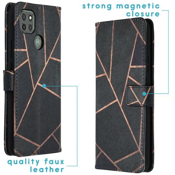 imoshion Design TPU Klapphülle Motorola Moto G9 Power - Black Graphic