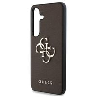 Guess 4G Metal Logo Saffiano Backcover für das Samsung Galaxy S25 - Brown