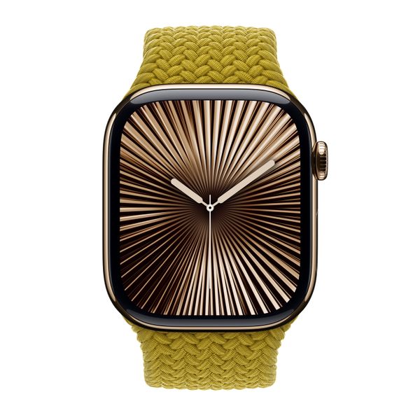 Apple Geflochtenes Solo Loop für  Apple Watch | 44/45/46/49 mm - Größe 10 - Chartreuse