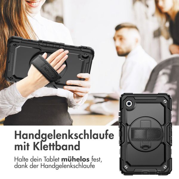Accezz Robustes Back Cover mit Schultergurt Samsung Galaxy Tab A11 Plus / A9 Plus - Schwarz