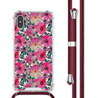 imoshion Design Hülle mit Band für das iPhone Xs / X - Flower Water