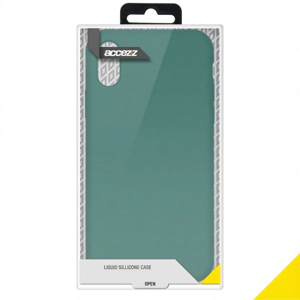 Accezz Liquid Silikoncase Apple iPhone X / Xs - Dunkelgrün