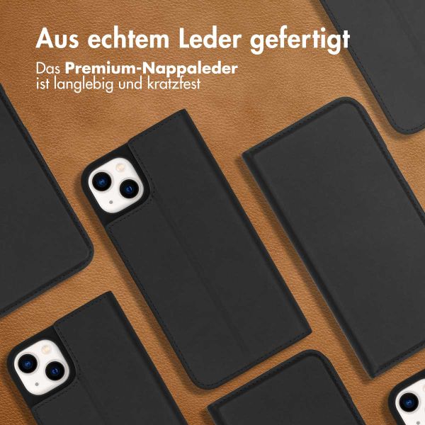 Accezz Premium Leather Slim Klapphülle für das Apple iPhone 14 Plus - Schwarz
