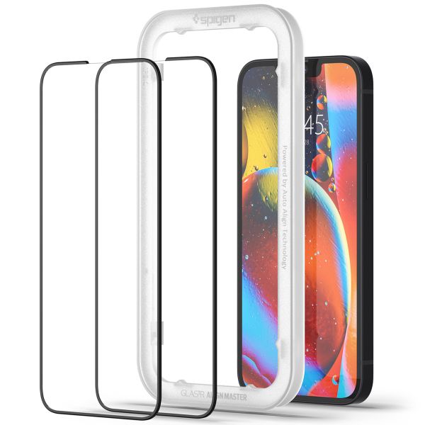 Spigen AlignMaster Full Cover Screen Protector 2-Pack für das Apple iPhone 13 / 13 Pro - Schwarz