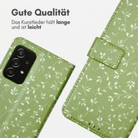 imoshion Design Klapphülle Samsung Galaxy A52(s) (5G/4G) - Green Flowers
