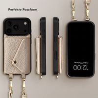 Selencia Sera HandyHülle mit Kordel und Umschlag-Kartenhalter Apple iPhone 18 Pro Max / 17 Pro Max - Champagne