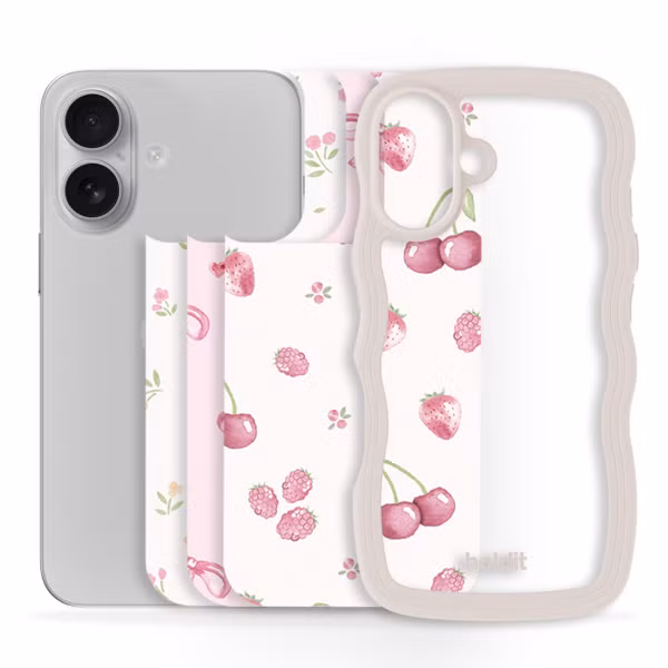 Holdit Print Pack für das Apple iPhone 16 - Pink Breeze