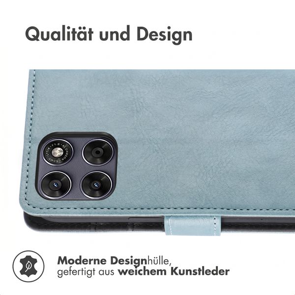 imoshion Luxuriöse Klapphülle Motorola Moto G77 - Hellblau