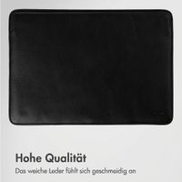 Accezz Leather Laptop Hülle Apple MacBook 16 Zoll - Laptop Sleeve - Schwarz