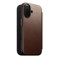 Nomad Modern Leather Folio Klapphülle Apple iPhone 17 - Braun