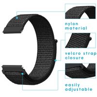 imoshion Nylonarmband für das  Samsung Galaxy Watch 4 / 5 / 6 / 7 / FE (20 mm) - Schwarz