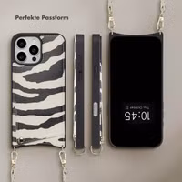 Selencia Nova HandyHülle mit Kordel und Kartenhalter Apple iPhone 16 Pro Max - Zazzy Zebra