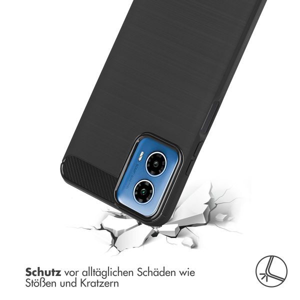 imoshion Brushed Back Cover für das Motorola Moto G34 - Schwarz