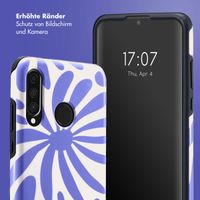 Selencia Vivid Tough Back Cover für das Huawei P30 Lite - Modern Bloom Sapphire Blue