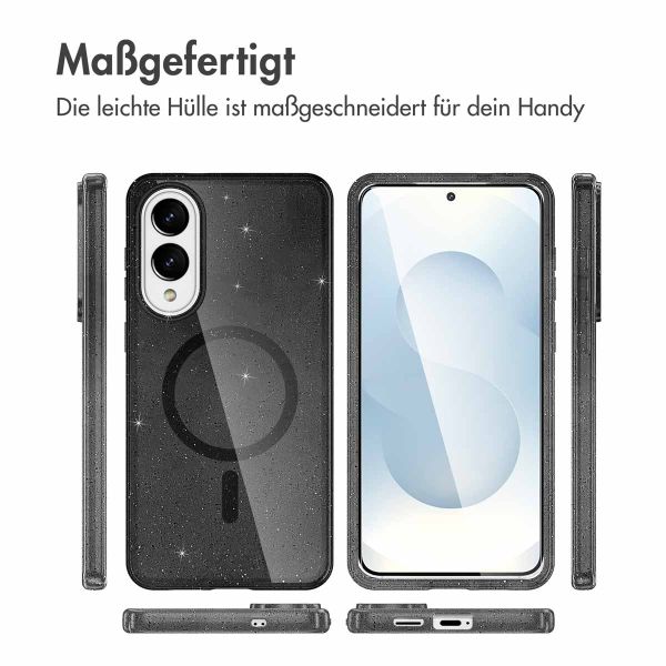 imoshion Sparkle Back Cover mit MagSafe Samsung Galaxy S25 Edge - Schwarz