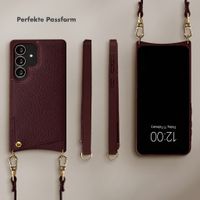 Selencia Nova HandyHülle mit Kordel und Kartenhalter Samsung Galaxy S25 Ultra - Bold Burgundy