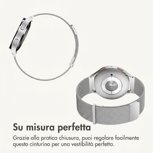 imoshion Mailändische Magnetarmband -   Universelle 20 mm Anschluss - Silber