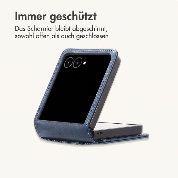 imoshion Luxuriöse Klapphülle Samsung Galaxy Z Flip 8 - Dunkelblau