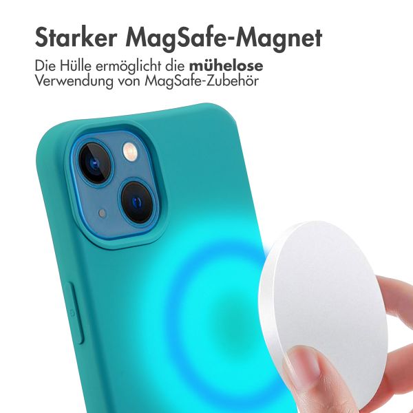 imoshion Color Backcover mit abnehmbarem Handykette und MagSafe Apple iPhone 13 - Dunkelgrün