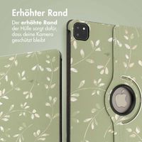 imoshion 360° drehbare Design Klapphülle Apple iPad Air 13 Zoll (2025) M3 / (2024) M2 - Green Flowers