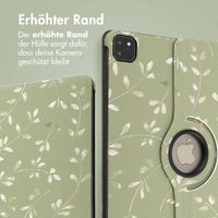 imoshion 360° drehbare Design Klapphülle iPad Air 13 Zoll (2025) M3 / (2024) M2 - Green Flowers