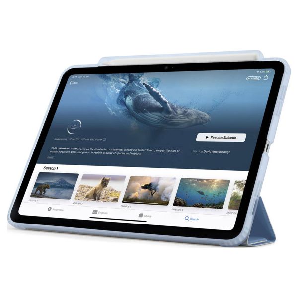 Pipetto Origami No3 Pencil Case Apple iPad Air 11 Zoll (2025) M3 / (2024) M2 / Air 5 (2022) / Air 4 (2020) - Light Blue