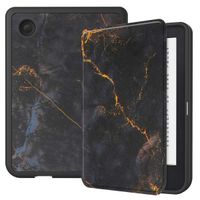 imoshion Design Slim Soft Case Sleepcover für das Kobo Clara 2E / Tolino Shine 4 - Black Marble