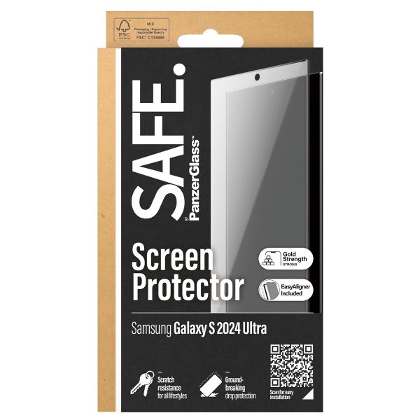 SAFE by PanzerGlass Refresh Ultra Wide Fit Screenprotector inkl. Applikator für das Samsung Galaxy S24 Ultra