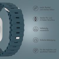 Accezz Ocean Armband für Apple Watch Series 1 - 9 / SE (38/40/41 mm) | Series 10 / 11 (42 mm) - Abyss Blue