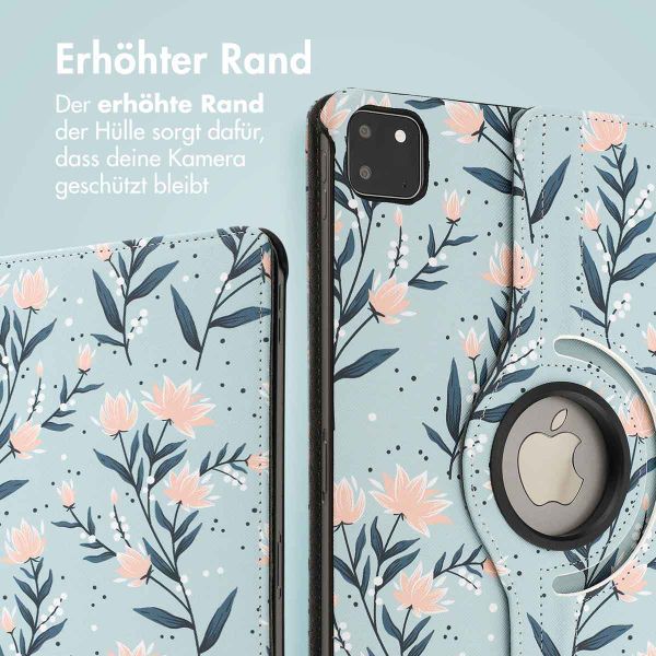 imoshion 360° drehbare Design Klapphülle Apple iPad Pro 11 (2024) M4 - Flowers