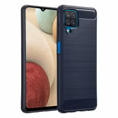 imoshion Brushed Back Cover Samsung Galaxy A12 - Dunkelblau