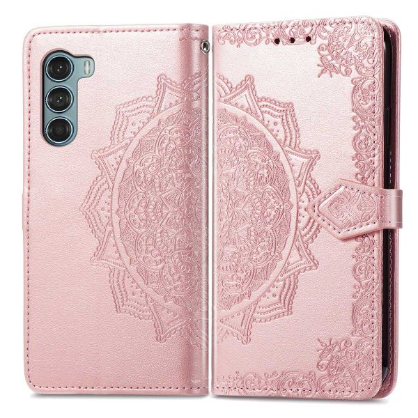 imoshion Mandala Klapphülle für das Motorola Moto G200 - Rose Gold