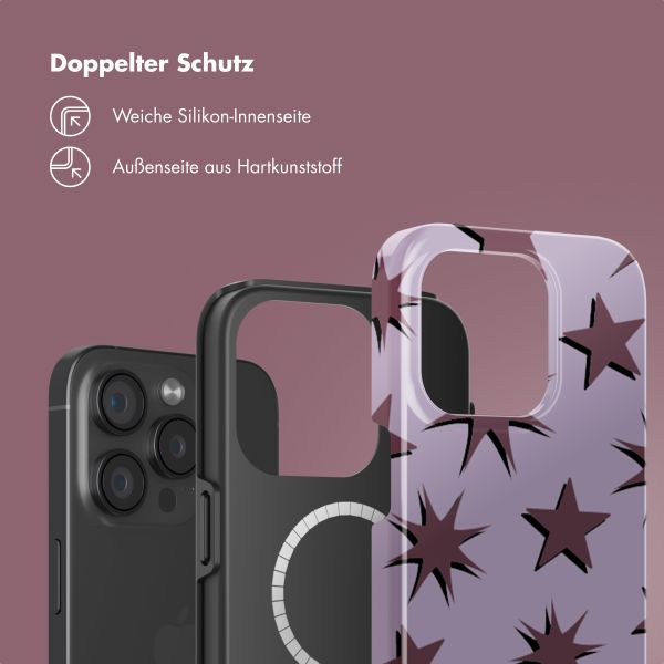 Selencia Vivid Rückabdeckung mit MagSafe Apple iPhone 15 Pro - Stars Plum Lilac