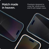 Spigen GLAStR Privacy EZ Fit Displayschutzfolie + Applicator Apple iPhone 14 Pro