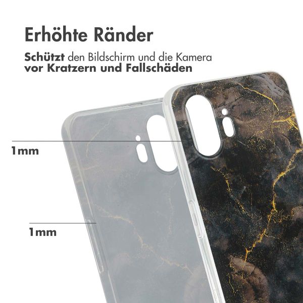 imoshion Design Hülle für das Nothing Phone (2) - Black Marble