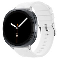 imoshion Flexibles Silikonarmband für Samsung Galaxy Watch 9 (40/44mm) / Watch 8 (40/44mm) / Classic (46mm) - Weiß