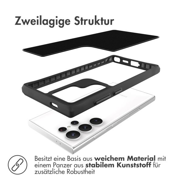imoshion Rugged Hybrid Carbon Case Samsung Galaxy S24 Ultra - Schwarz