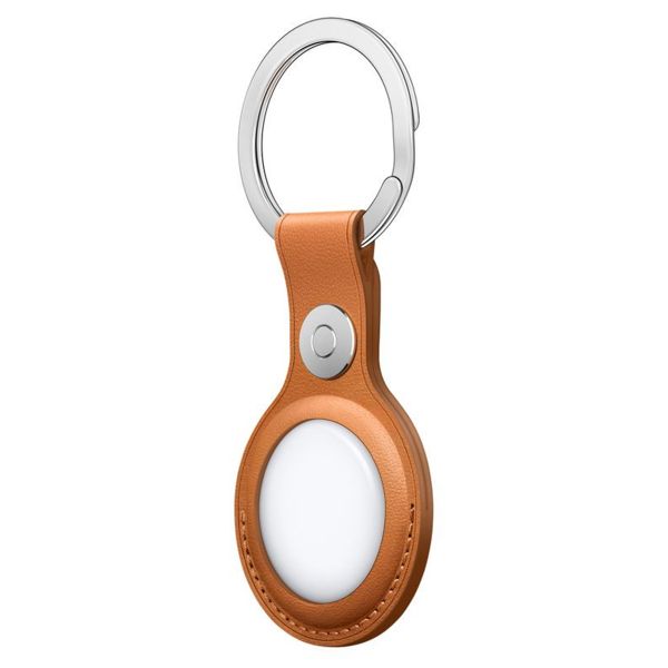 Apple Leather Key Ring für Apple AirTag - Golden Brown