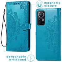 imoshion Mandala Klapphülle Xiaomi 12 / 12X - Türkis