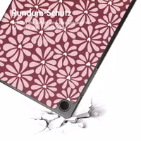 imoshion Design Trifold Klaphülle Samsung Galaxy Tab A11 Plus - Bloom Love Blush