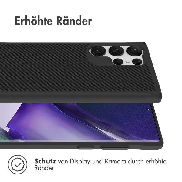 imoshion Rugged Hybrid Carbon Case Samsung Galaxy S23 Ultra - Schwarz