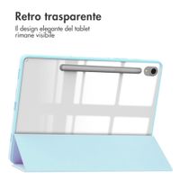 imoshion Trifold Hardcase Klapphülle Samsung Galaxy Tab S9 11.0 Zoll - Hellblau