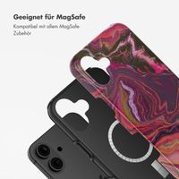 Selencia Vivid Tough Back Cover MagSafe für das iPhone 16 - Marble Purple