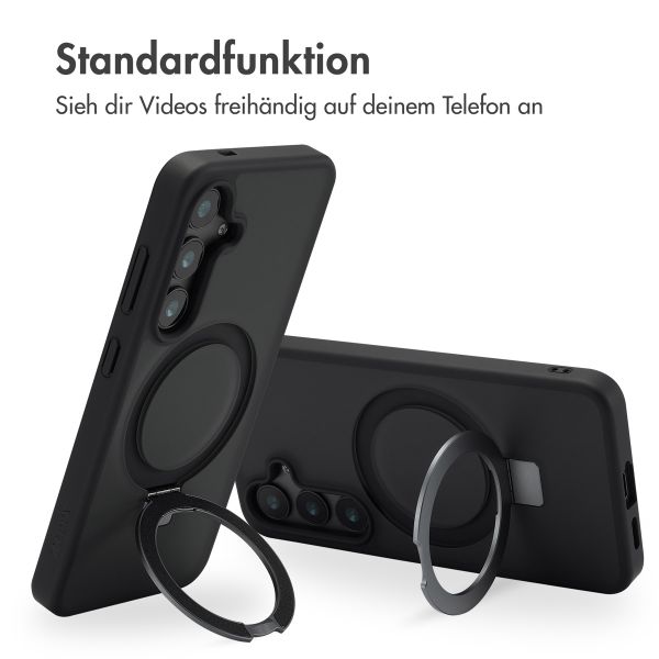 Accezz Ring Stand Backcover mit MagSafe Samsung Galaxy S24 - Schwarz