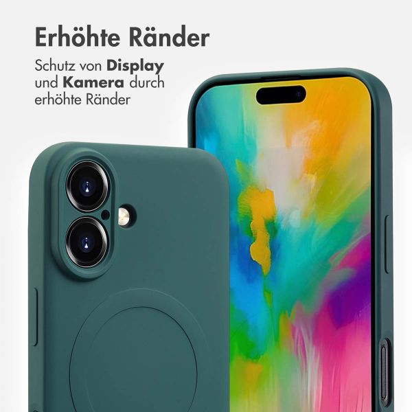 imoshion Color Back Cover mit MagSafe für das Apple iPhone 16 - Dunkelgrün